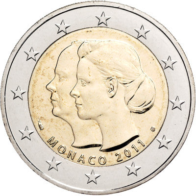 Monaco 2 euros 2011 non circulé Mariage d'Albert II Grimaldi et Charlène