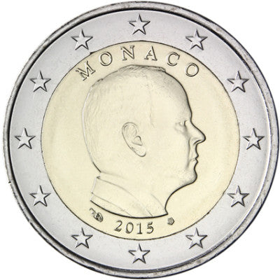Monaco 2 Euro 2015 bfr. Prince Albert II Grimaldi