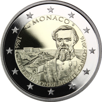 Monaco 2 Euro 2016 PP 150e anniversaire de la fondation de Monte-Carlo en étui