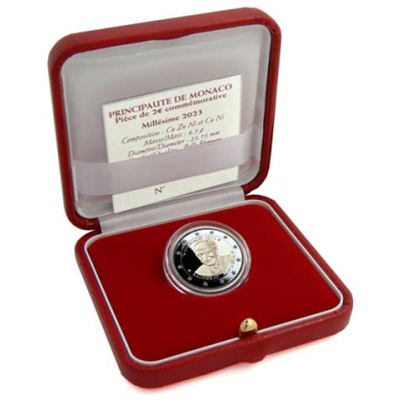 Monaco 2 Euro 2023 PP 100e anniversaire du prince Rainier III