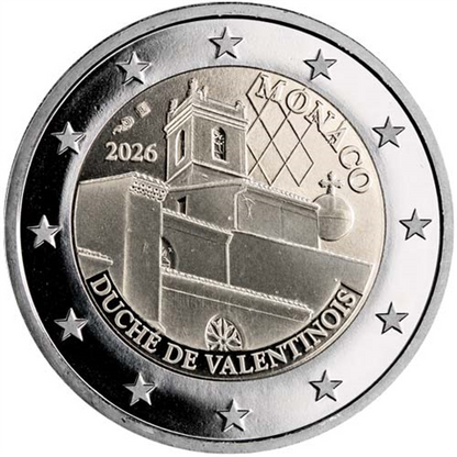 Monaco 2 Euro 2026 Preuve Duché de Valentinois - Fief des Grimaldis