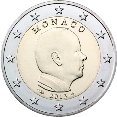 Pièce de 2 euros de Monaco, 2013, Prince Albert II, qualité Brillant Universel