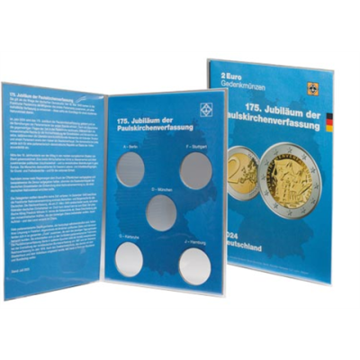 Carte de pièces de 5 x 2 euros Paulskirche Constitution