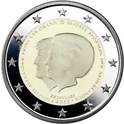 Pays-Bas 2 Euro 2013 PP Changement de trône Reine Beatrix
