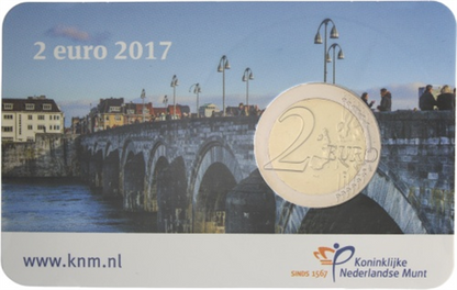 Pays-Bas 2 Euro 2017 Roi Willem-Alexander avec Mzz. Pont Saint-Servais - Carte à collectionner