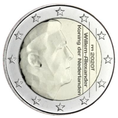 Pays-Bas 2 Euro 2020 bfr.King Willem-Alexander