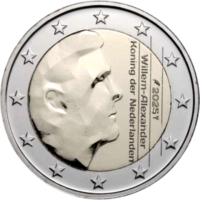 Pays-Bas 2 Euro 2025 Roi Willem-Alexander