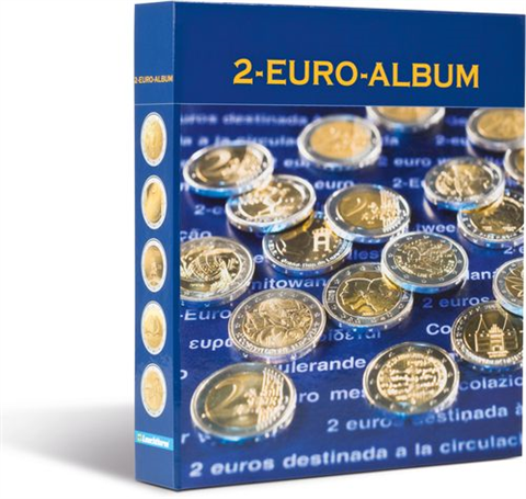 Classeur à anneaux Numis pour pièces commémoratives de 2 euros de tous les pays de la zone euro, neutre