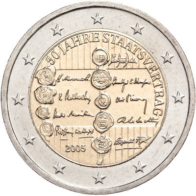 Autriche 2 Euro 2005 à l'occasion du 50e anniversaire du Traité d'État