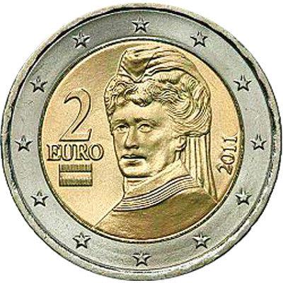 Autriche 2 Euro 2011 Bertha von Suttner