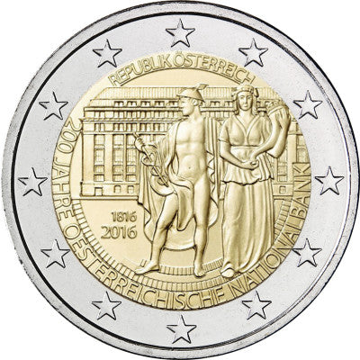 Autriche 2 Euro 2016 bfr. 200 ans de la Banque nationale autrichienne