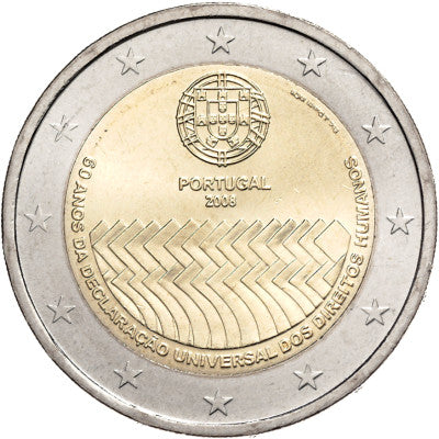 Portugal 2 Euro 2008 bfr. 60 ans de droits de l'homme