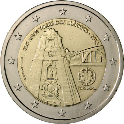 Portugal 2 Euro 2013 bfr. Clocher de l'église des Clercs