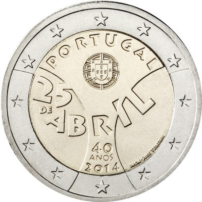 Portugal 2 Euro 2014 bfr. 40e anniversaire de la Révolution des Œillets