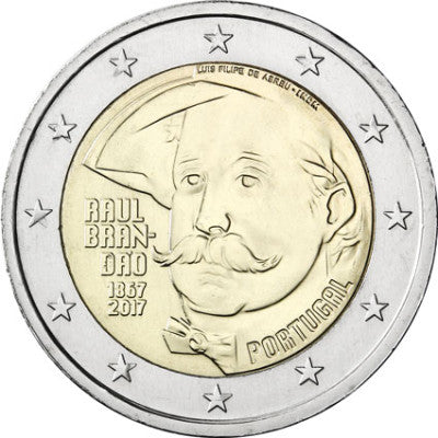 Portugal 2 Euro 2017 bfr. "150ème anniversaire de Raúl Brandão"