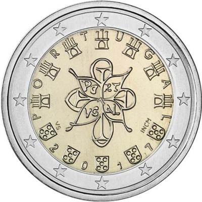 Portugal 2017 Pièce de 2 euros, qualité Brillant Universel - Sceau Royal