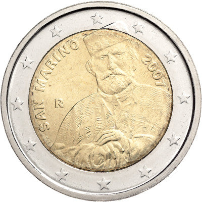 Saint Marin 2 Euro 2007 "Giuseppe Garibaldi" en Coincard