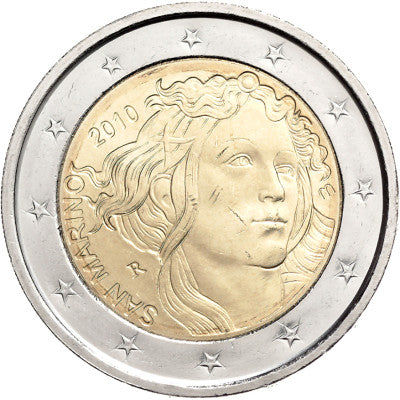 Saint-Marin 2 Euro 2010 stgl. La Naissance de Vénus de Botticelli