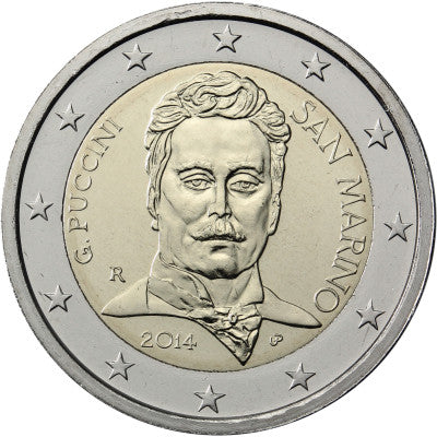 Saint-Marin 2 Euro 2014 Giacomo Puccini en Coincard