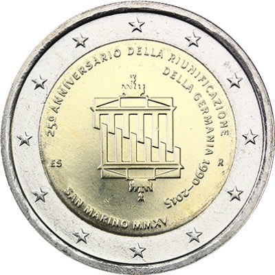 Saint-Marin 2 euros 2015 Anniversaire de l'unité allemande en carte de monnaie