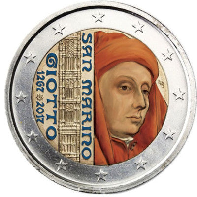 Saint-Marin 2 Euro 2017 bfr. "750ème anniversaire de Giotto di Bondone" en couleur