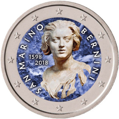 Saint-Marin 2 Euro 2018 "Lorenzo Bernini" en COULEUR