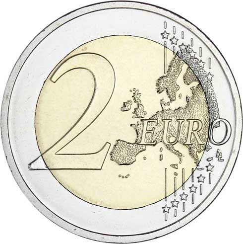 Pièce de 2 euros de Saint-Marin 2019, en parfait état.