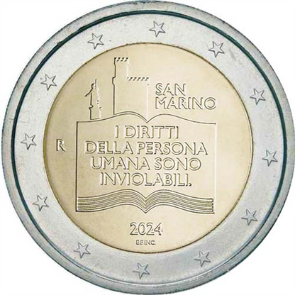 Saint-Marin 2 Euro 2024 Déclaration des droits des citoyens