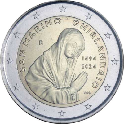 Saint-Marin 2 Euro 2024 Ghirlandaio en Coin Card