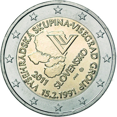 Slovaquie 2 Euro 2011 bfr. Accord de Visegrad