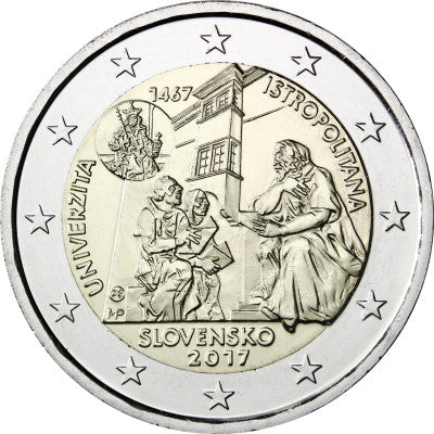 Slovaquie 2 Euro 2017 bfr. Université Istropolitaine