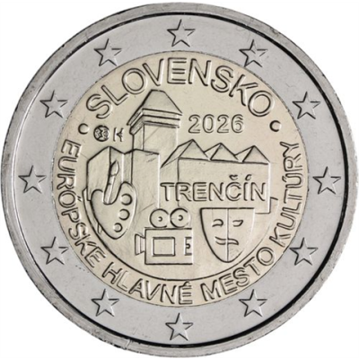 Slovaquie 2 Euro 2026 Trenčín - Capitale Européenne de la Culture 2026