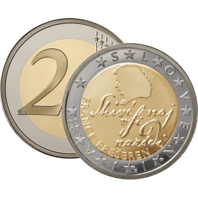 Slovénie 2 Euro 2007 France Préseren
