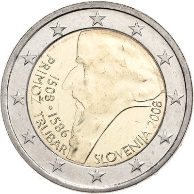 Slovénie 2 Euro 2008 bfr. Primoz Trubar