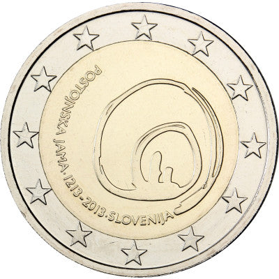 Slovénie 2 Euro 2013 Pièce Commémorative d'État de la Monnaie, Les Grottes de Postojna