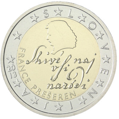 Slovénie 2 Euro 2013 Stgl. France Preseren