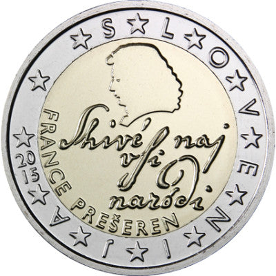 Slovénie 2 Euro 2015 Stgl. France Preseren