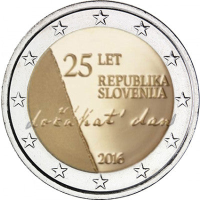 Slovénie 2 Euro 2016 bfr. 25 ans d'indépendance