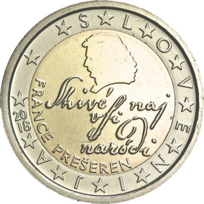 Slovénie 2 Euro 2018 Stgl. France Préseren