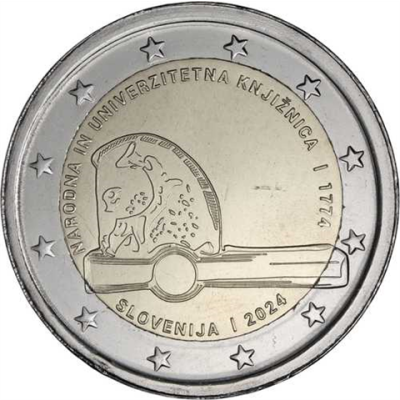 Slovénie 2 Euro 2024 Bibliothèque nationale et universitaire