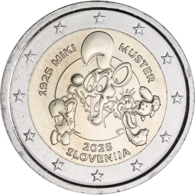 Slovénie 2 Euro 2025 Miki Muster - Illustratrice et sculptrice