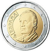 Espagne 2 Euro 2009 bfr. Roi Juan Carlos Ier.