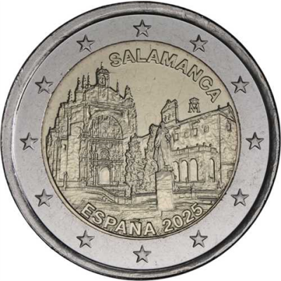 Espagne 2 Euro 2025 Site du patrimoine mondial de l'UNESCO Salamanque