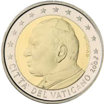 Vatican 2 Euro 2002 bfr. Pape Jean-Paul II