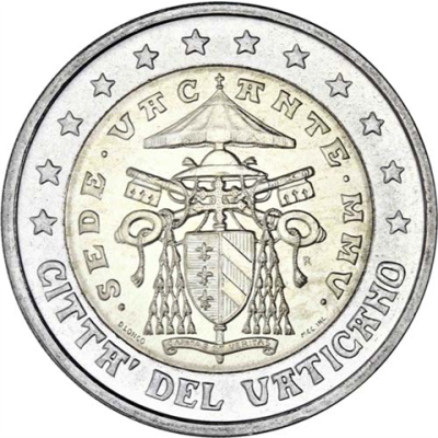 Vatican 2 Euro 2005 - pièce de circulation Sede Vacante