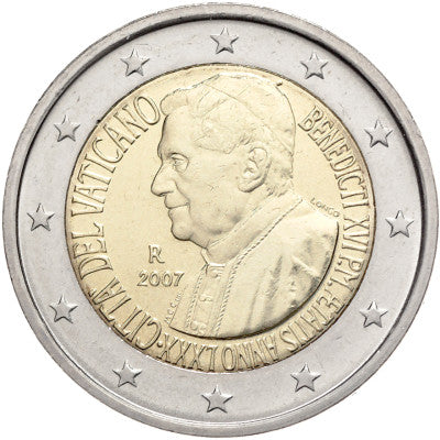 Vatican 2 Euro 2007 - 80e anniversaire du pape Benoît XVI.