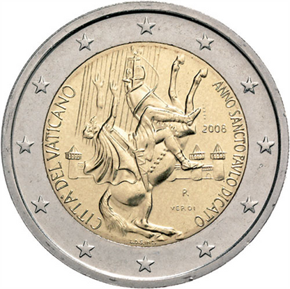 Vatican 2 Euro 2008 - Année de Saint Paul