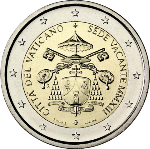 Vatican 2 Euro 2013 État neuf - Sede Vacante - Sede Vakanz