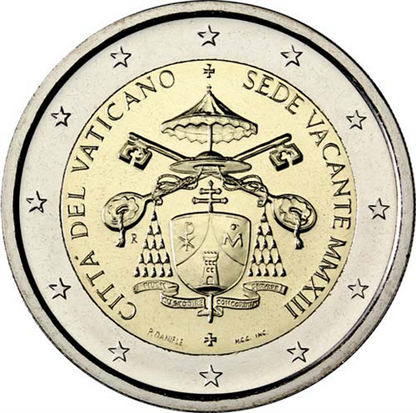 Vatican 2 Euro 2013 État neuf - Sede Vacante - Sede Vakanz