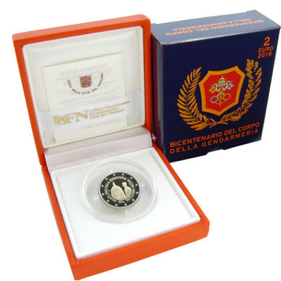 Vatican 2 Euro 2016 PP 200 ans du corps de la gendarmerie dans une mallette